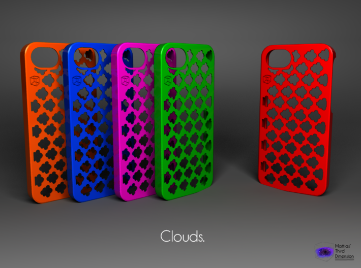 Iphone 5/5s case - Clouds Pattern 3d printed