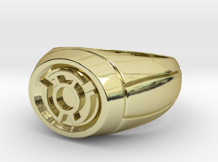 Yellow Lantern Ring 3d printed