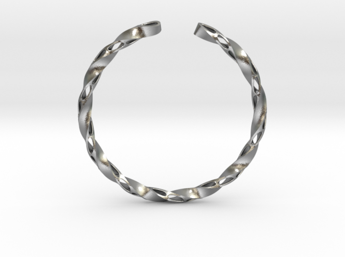 Twisted Pierced Bangle No.1 3d printed