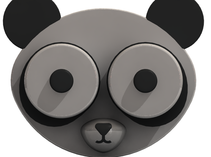 Panda Contact Lens Case 3d printed Full face render of assembled case