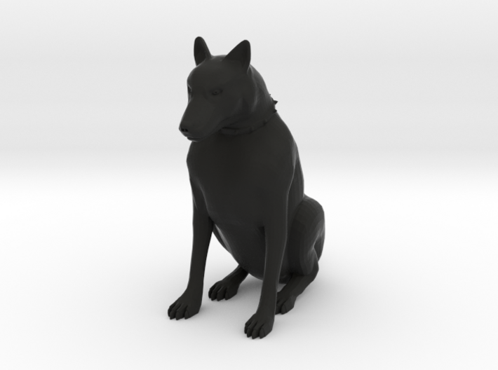 Sitting Dog 3d printed 