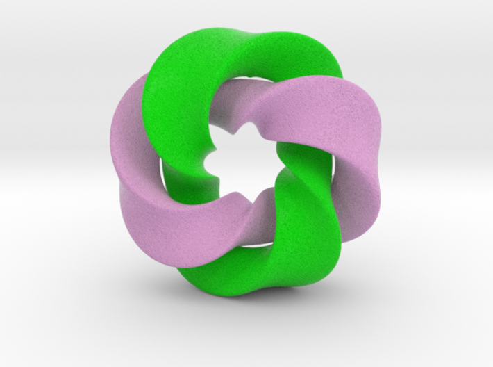 0168 8-Torus [2-2-2-1] pink-green (5cm) 3d printed