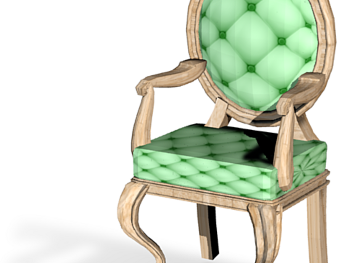 1:144 Micro Scale MintPale Oak Louis XVI Chair 3d printed