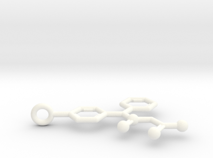 Modafinil Molecule Keychain 3d printed