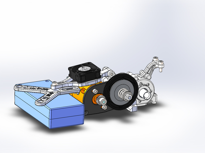 B5M LCG 4gear Right Gearbox 3d printed 