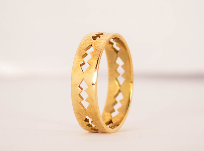 Jagged Ring Size 6 3d printed 