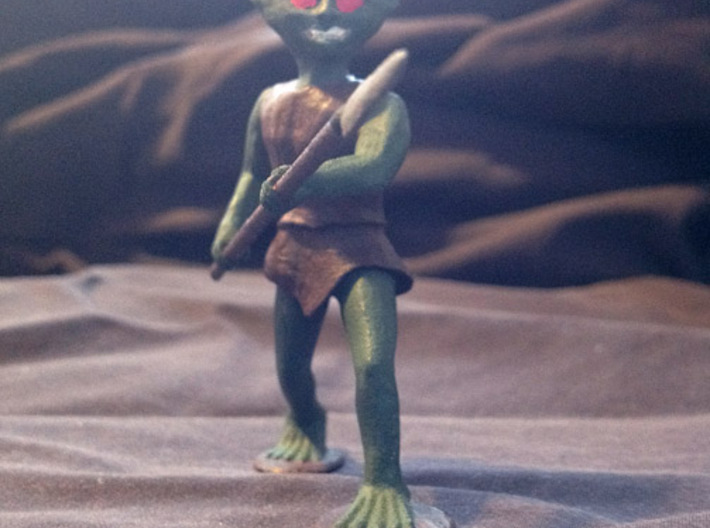 Goblin With Spear 3d printed A painted example