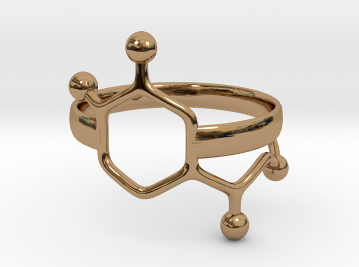 Adrenaline molecule ring - size 6 3d printed