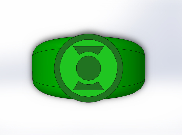 Earth 2 Green Lantern Ring 3d printed