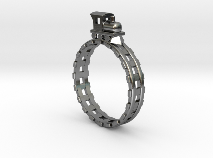 Tiny Train Ring 3d printed