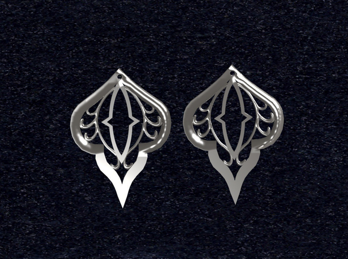 Earring Filigree 3d printed 