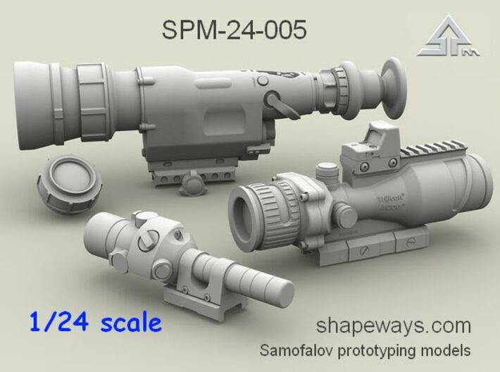 1/24 SPM-24-005 Heavy gun scopes 3d printed
