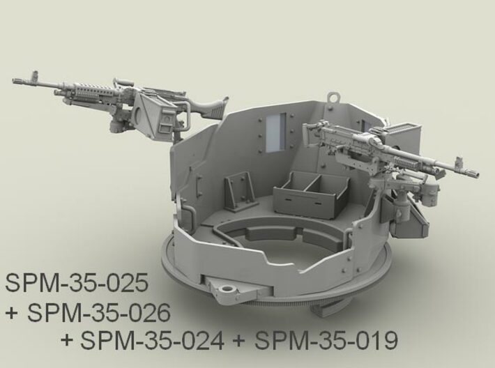 1/35 SPM-35-019 SAG II turret 3d printed 