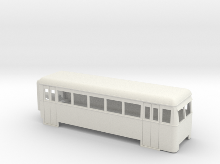009 articulated railcar 5 window driving trailer 3d printed