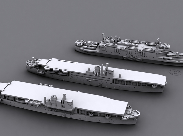 48JN06 IJN Amphibious Assault Ships (Set1)* 3d printed F-B: AkitsuMaru[1944], AkitsuMaru[1942], ShinshuMaru[1942]
