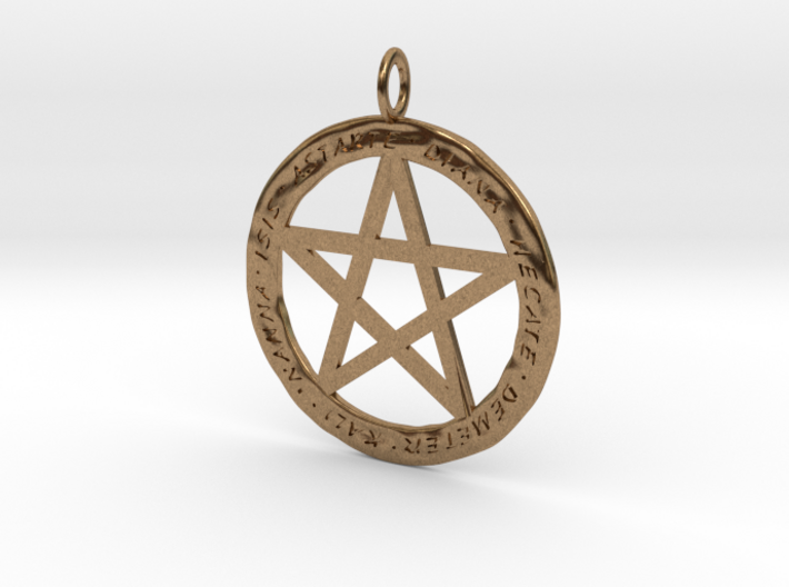 Pentacle pendant - Goddess chant 3d printed 