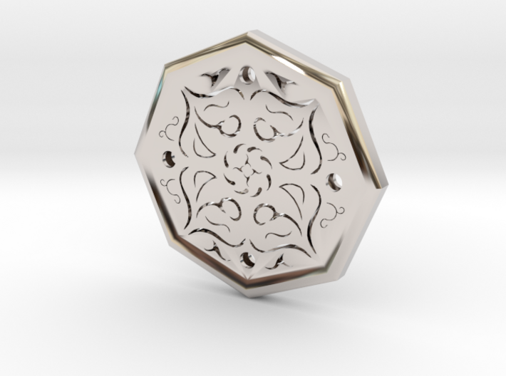 Octagon Rune Amulet 3d printed