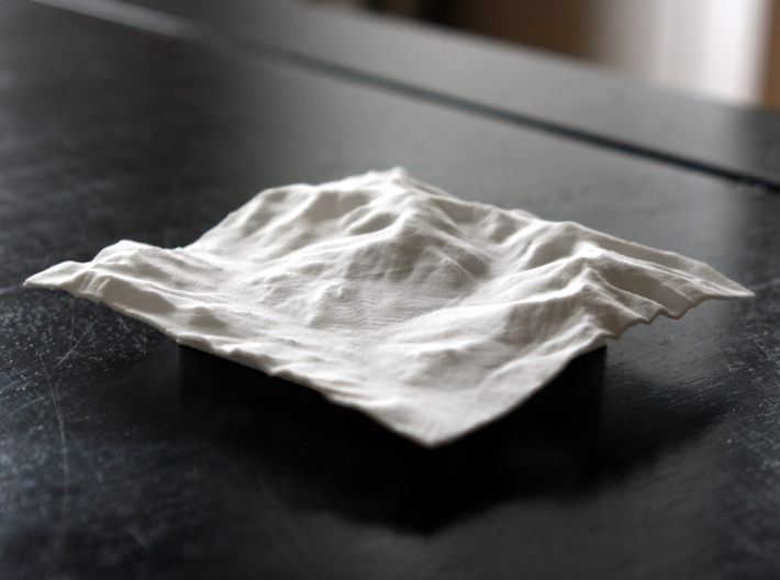 4'' Mt. Washington, NH, USA 3d printed Actual printed model, viewed from Northeast