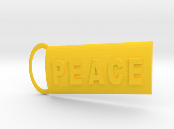 Peace Keyring 3d printed