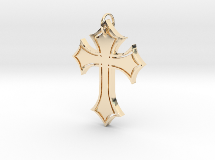 Christian Cross Pendant 3d printed