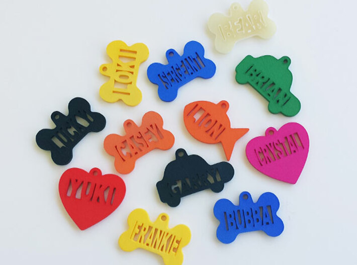 Gold Fish Pet ID Tag - Lion 3d printed Color Sample