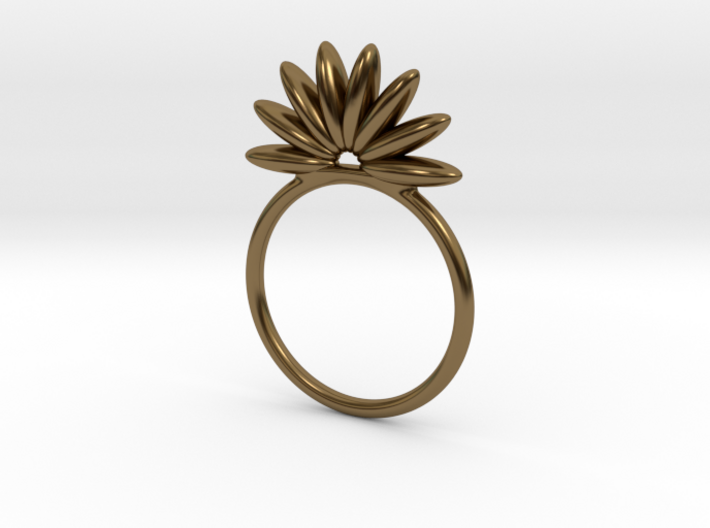 Demi Flower Ring 3d printed