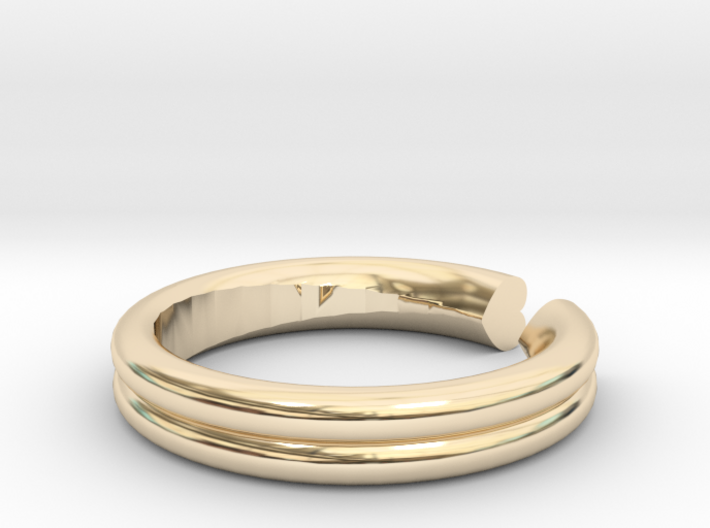 Open Heart Ring 3d printed