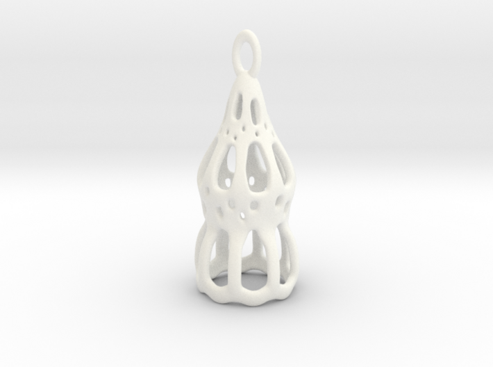 Dictyocysta pendant 3d printed