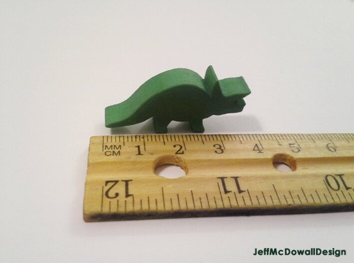 Dino Meeple, Triceratops 3d printed 