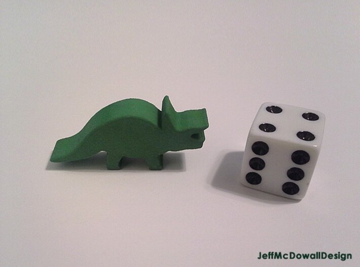 Dino Meeple, Triceratops 3d printed 