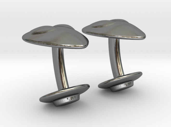 Alien Abductor Cufflinks 3d printed 