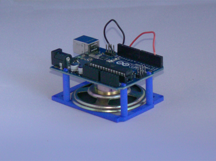 High desktop stand for Arduino Uno / Leonardo 3d printed Printed in Royal Blue Strong &amp; Flexible