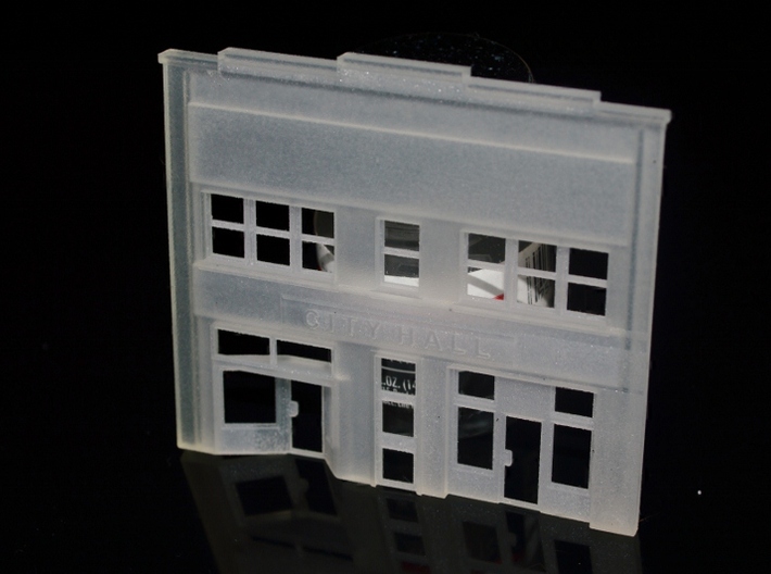N-Scale City Hall Facade 3d printed Production Sample