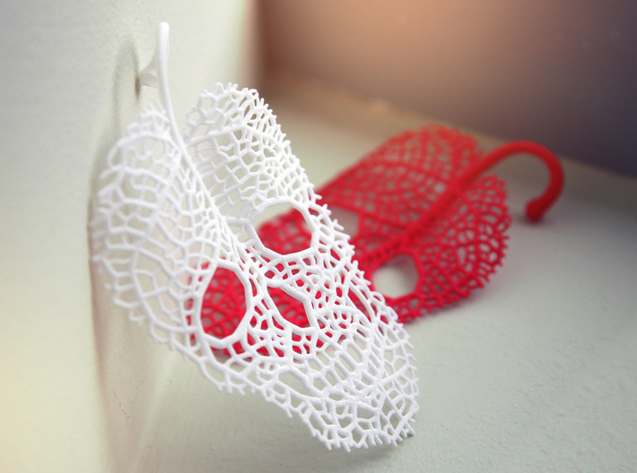 Leaf Skeleton Ornament 3d printed 