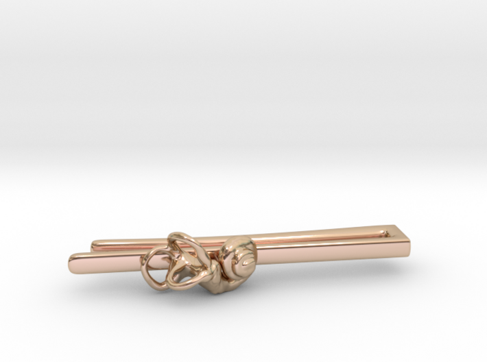 Anatomical Tie Clip with (Right) Cochlea 3d printed