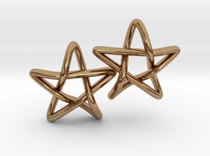 STAR earrings, PAIR 3d printed