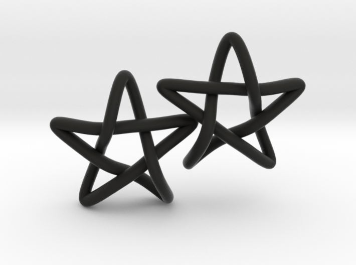 STAR earrings, PAIR 3d printed