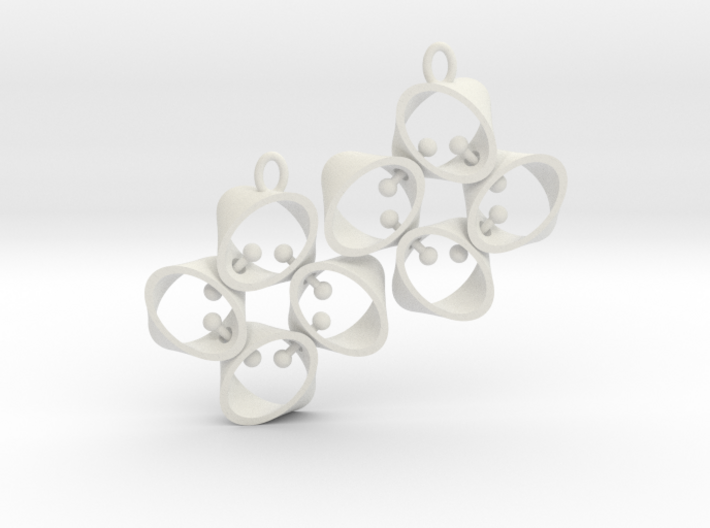 EARRINGS_Hyperloop earrings, flexible, PAIR 3d printed