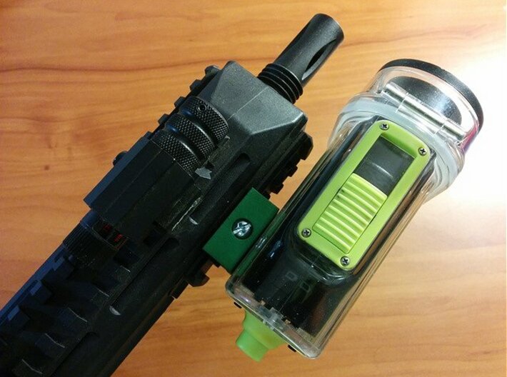 Contour 3330 Waterproof Case Picatinny Mount Adapt 3d printed 