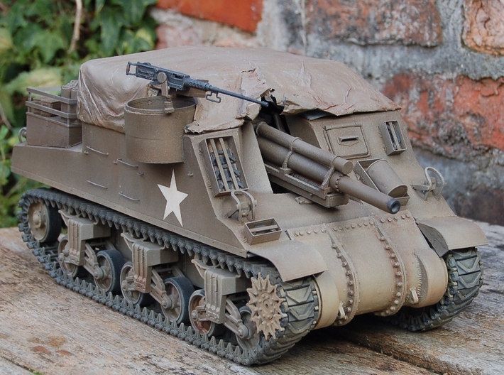 1/16 M4 Sherman 3 piece transmission cover.  3d printed M7 Priest