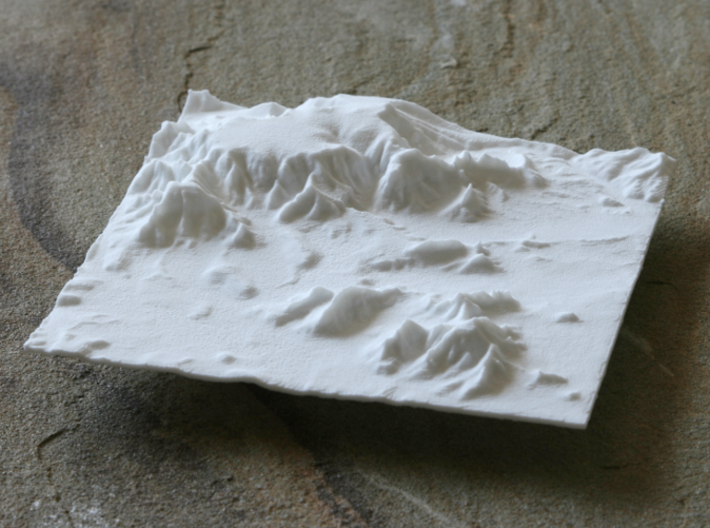 4'' Sedona Terrain Model, Arizona, USA 3d printed View of 4&quot; model looking East