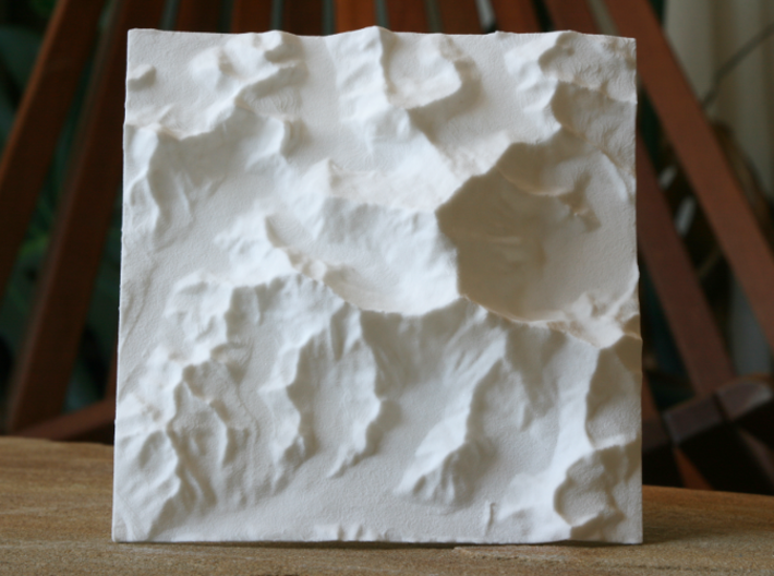 4''/10cm Mt. Everest, China/Tibet, WSF 3d printed Photo of older design; newer design is more detailed and features larger Everest