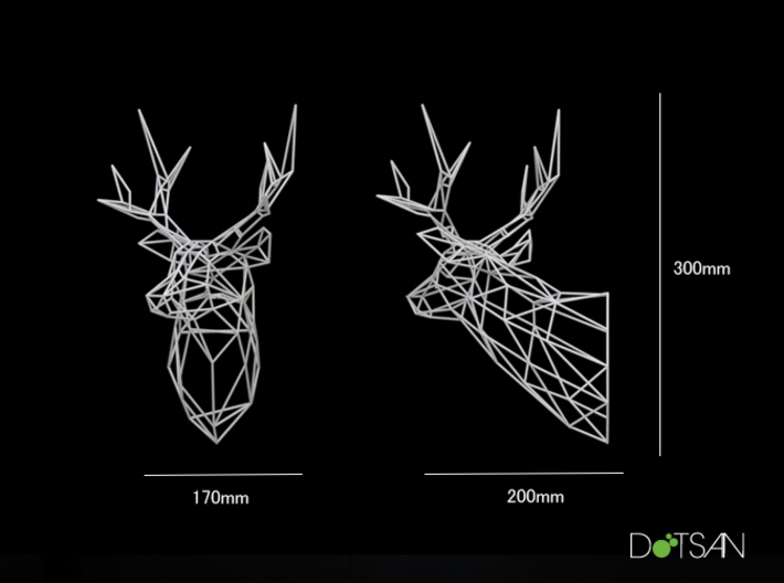 Stag Deer Trophy Head Large Facing Right 3d printed