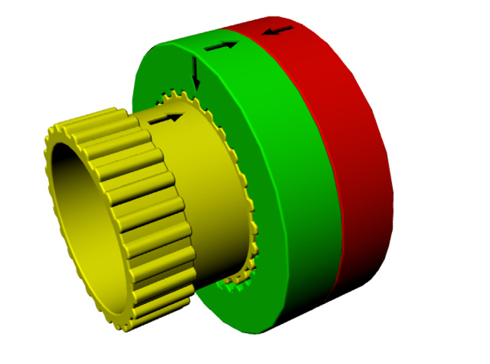 Grinder Gears 3d printed 