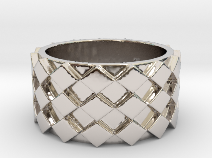 Futuristic Diamond Ring Size 6 3d printed