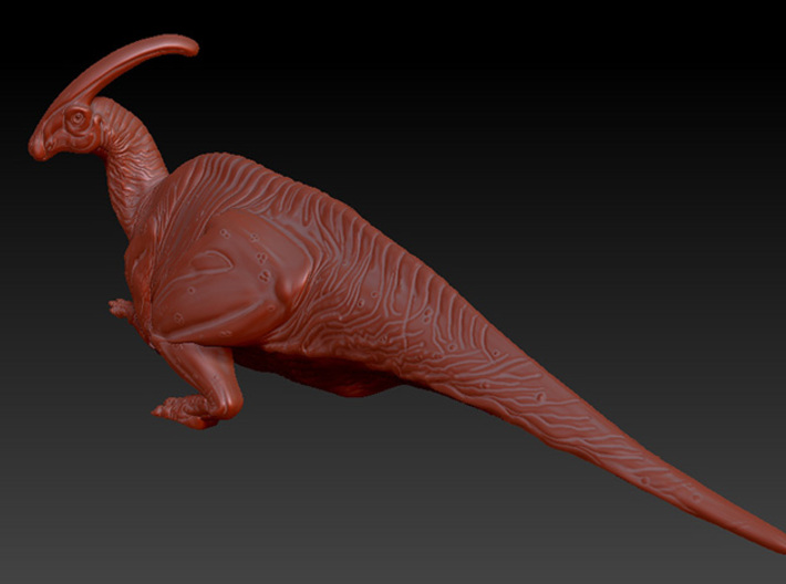 1/40 Parasaurolophus - Prone 3d printed zbrush render