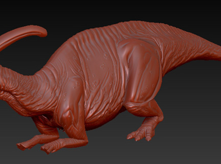 1/72 Parasaurolophus - Prone Alternate 3d printed zbrush render