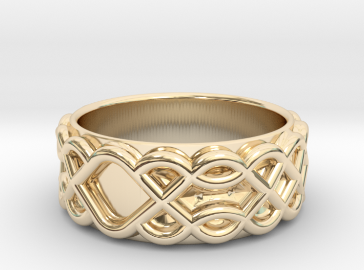 Celtic Wedding Ring - Size 12 1/2 3d printed