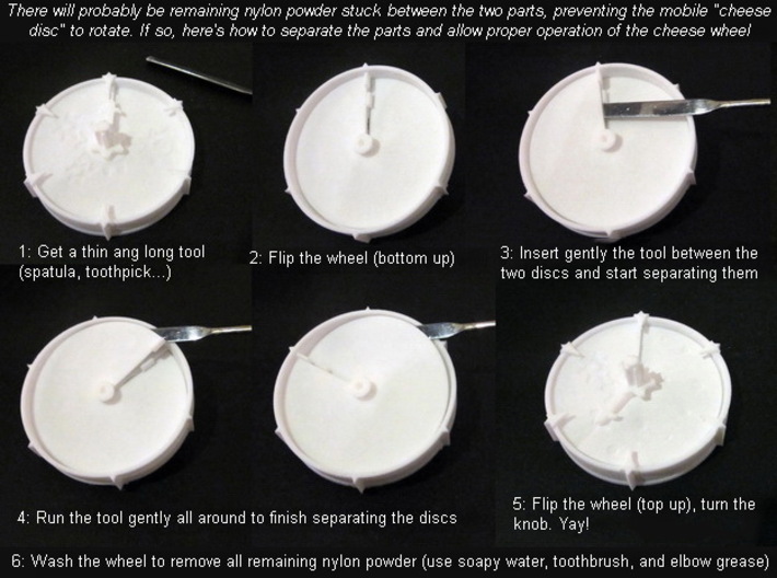 Cheese Wheel Clock (rotating) - Mice & Mystics 3d printed 