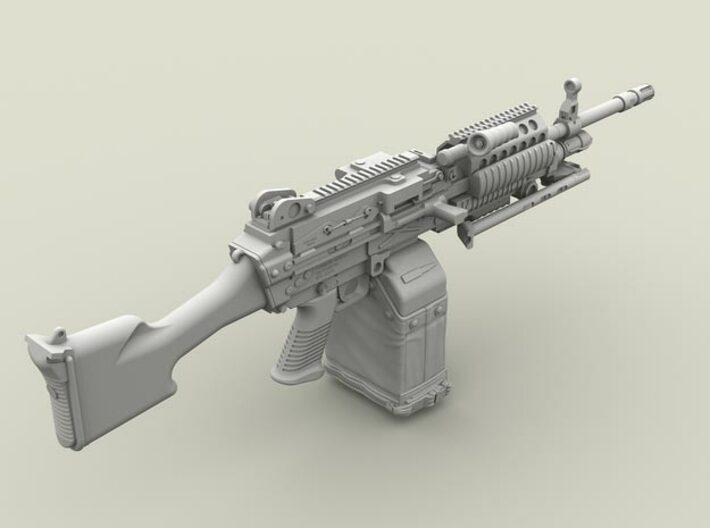 1/16 SPM-16-009 m249 MK48mod0 7,62mm machine gun 3d printed 